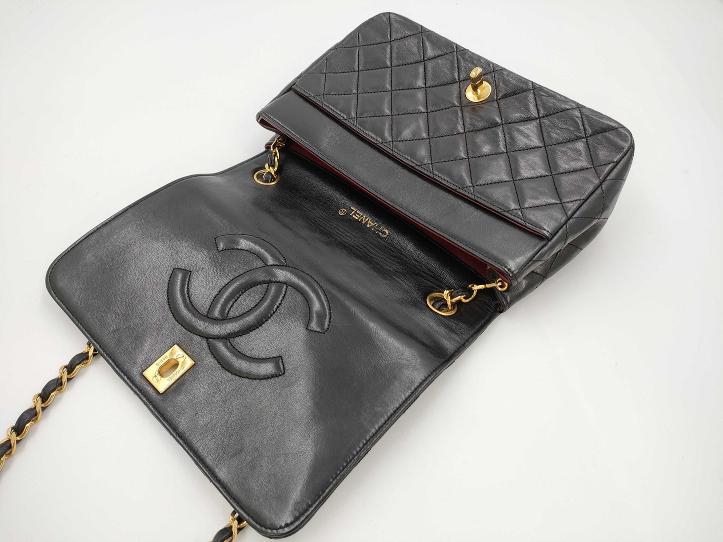 CHANEL Full Flap Matelasse Chain Shoulder Bag Lamb Shoulder Bag
