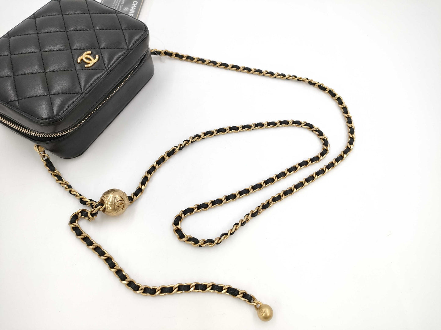 CHANEL Matelasse Ball Chain Shoulder Bag Lamb Shoulder Bag