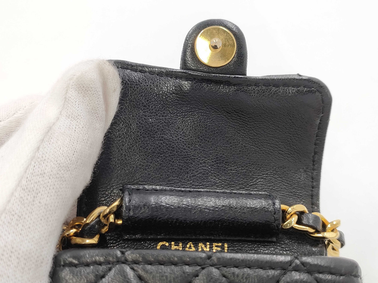 CHANEL Mini Matelasse Chain Shoulder Bag Lamb Shoulder Bag