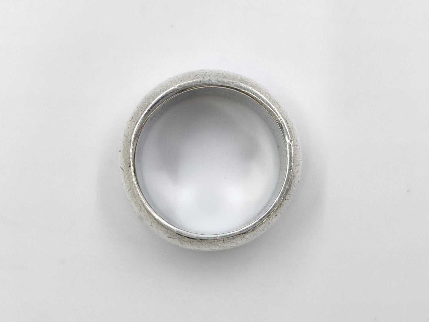 CHANEL logo ring silver ring