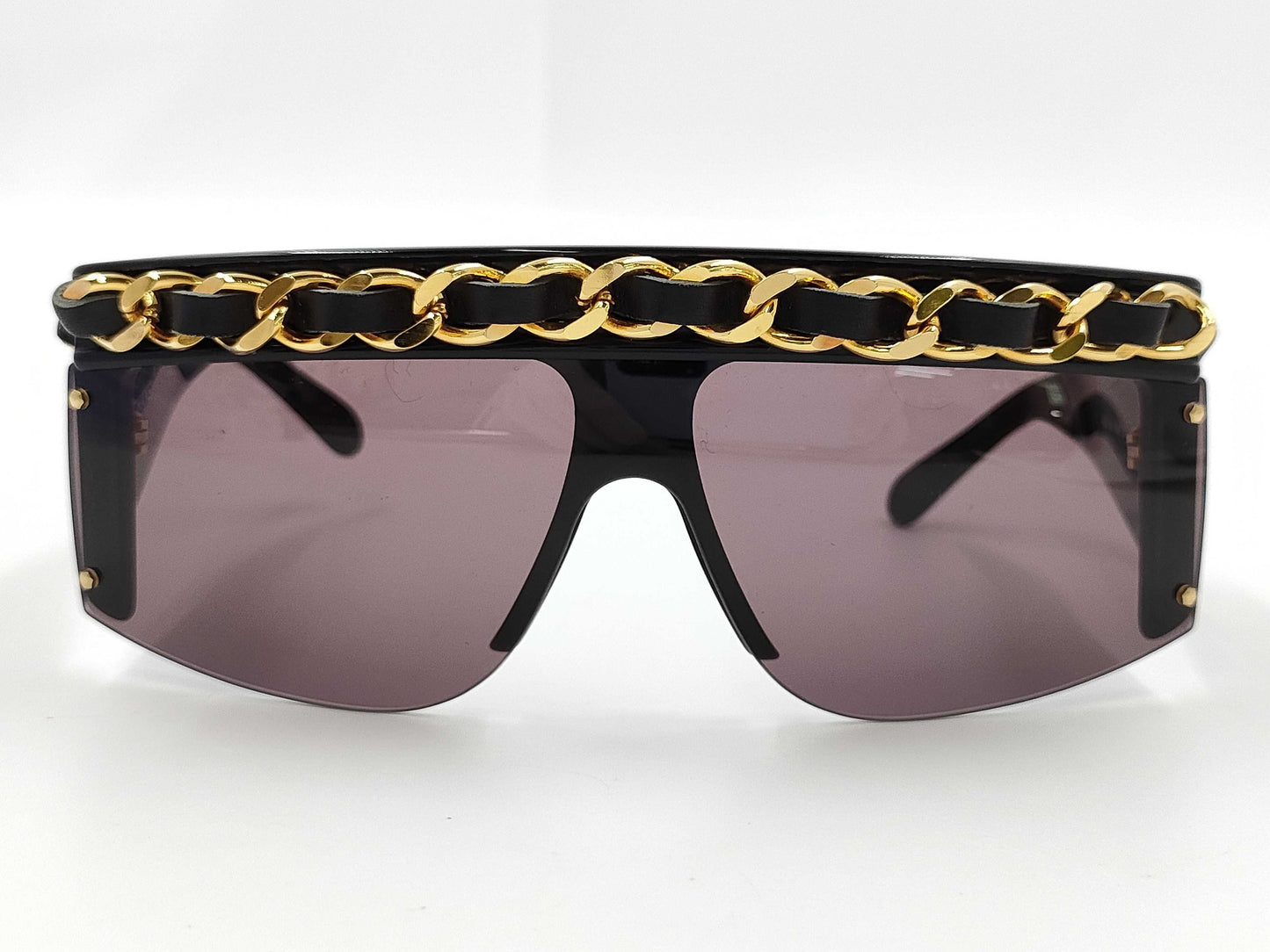 CHANEL Chain Sunglasses Black Sunglasses/Eyewear