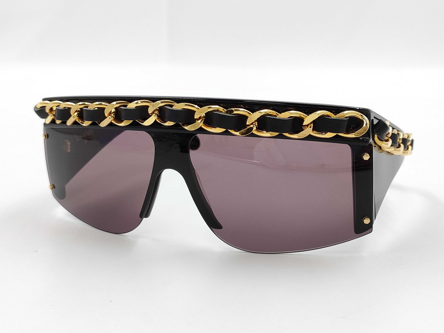 CHANEL Chain Sunglasses Black Sunglasses/Eyewear