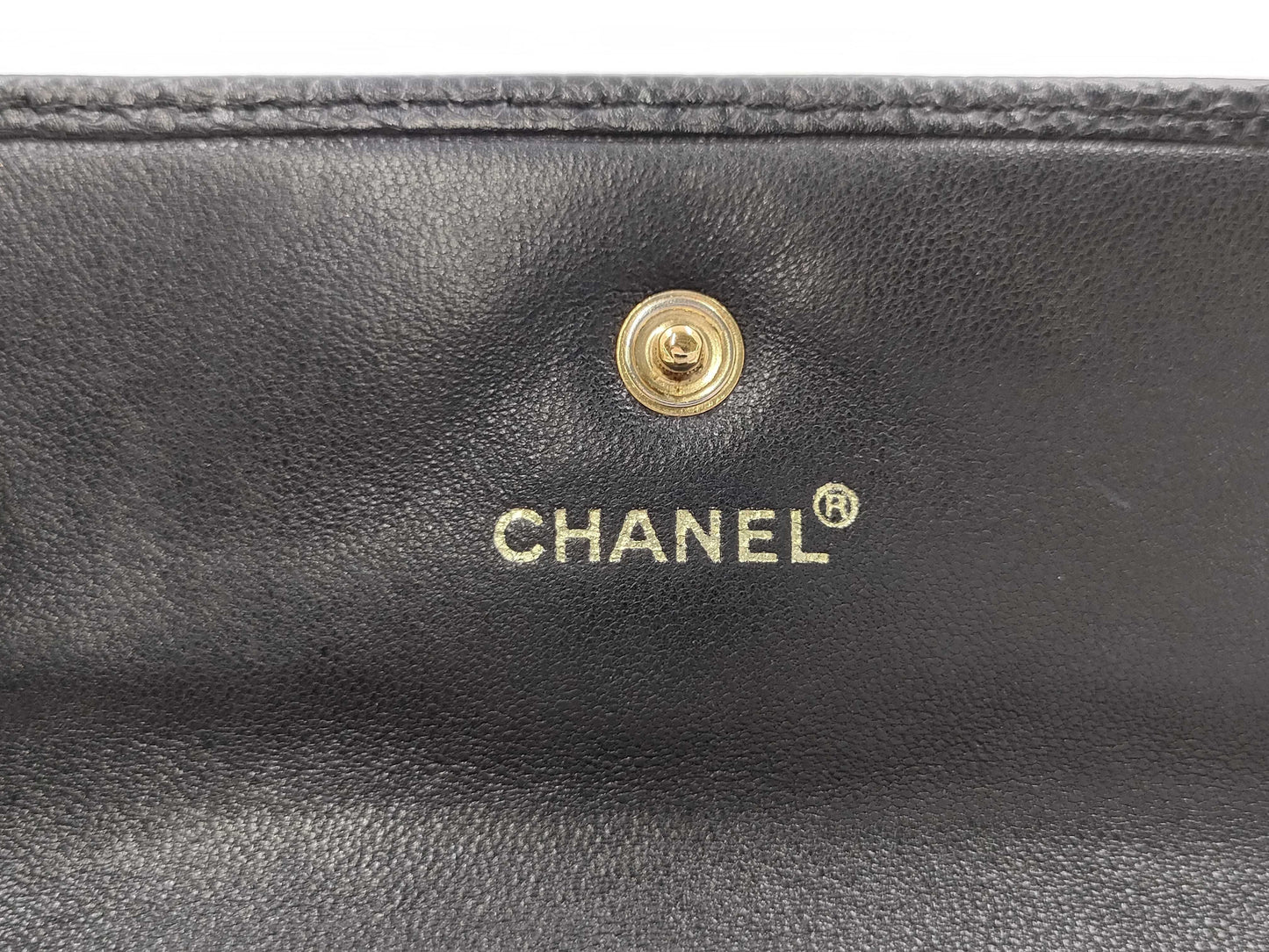 CHANEL Tri-fold Wallet Caviar Wallet