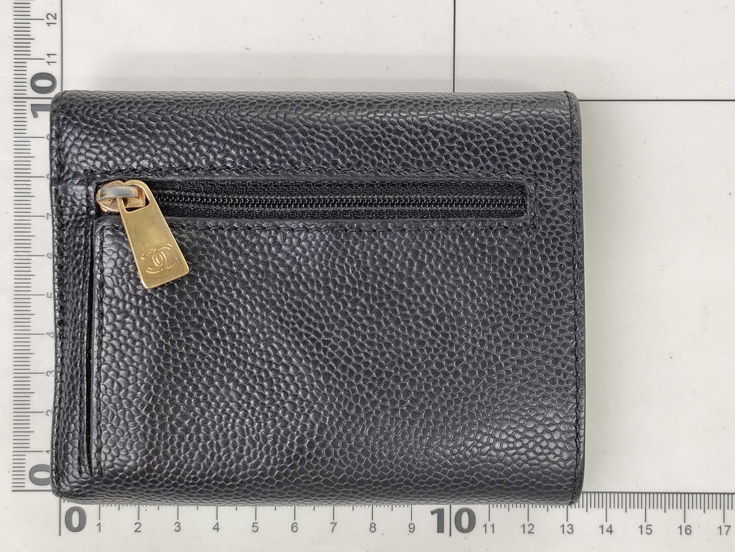 CHANEL Tri-fold Wallet Caviar Wallet