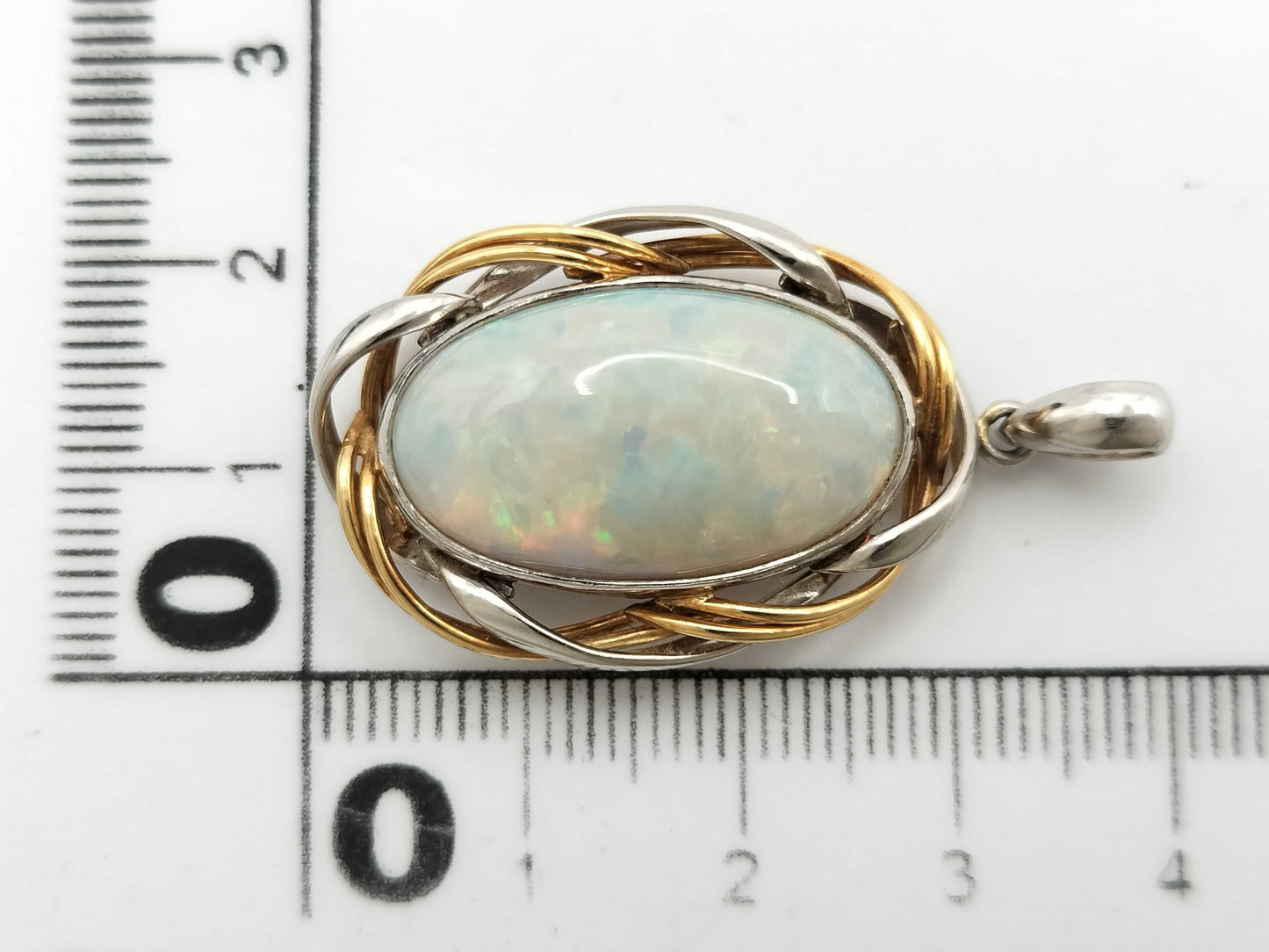 OP 9.26ct PT900/K18 8.6g Pendant Top