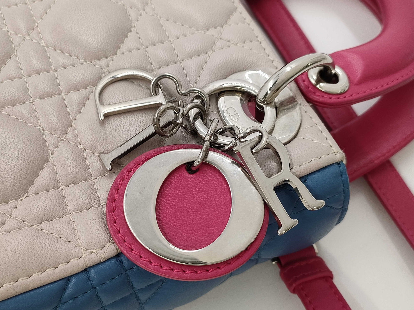 Dior Christian Dior Lady Dior Cannage Multicolor 2-way Handbag Shoulder Bag Handbag
