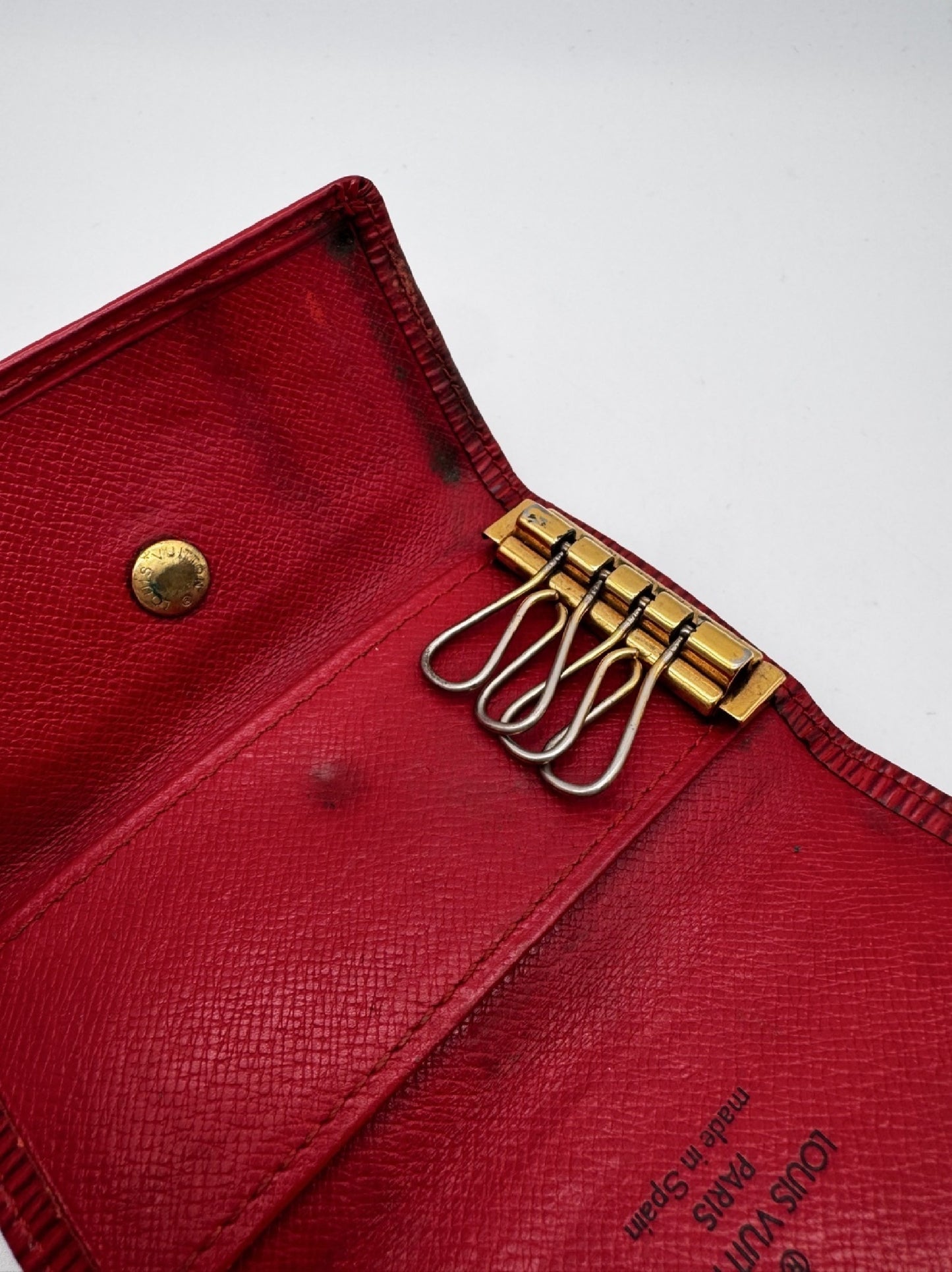 LOUIS VUITTON Red Key Case/Key Holder