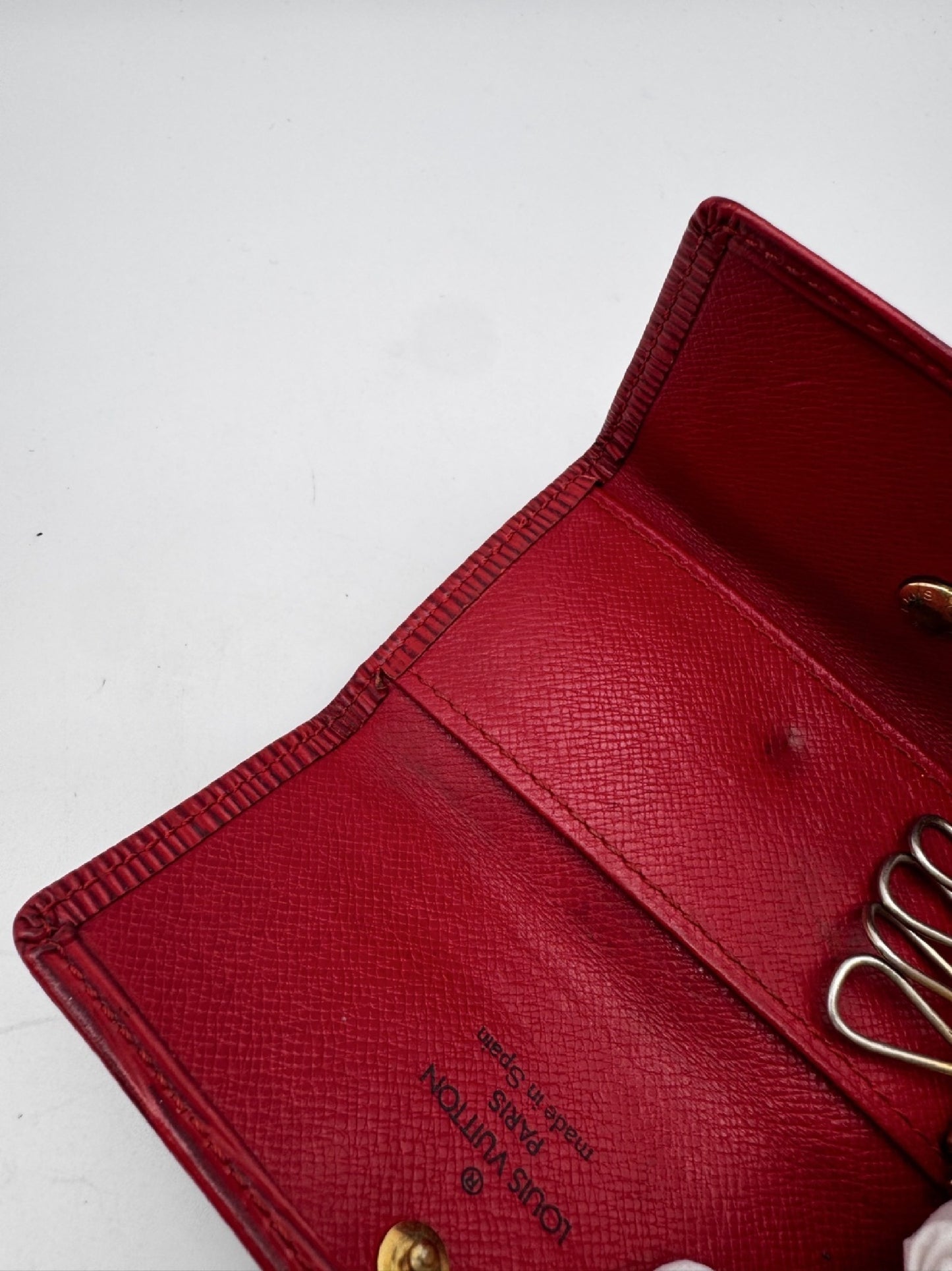 LOUIS VUITTON Red Key Case/Key Holder