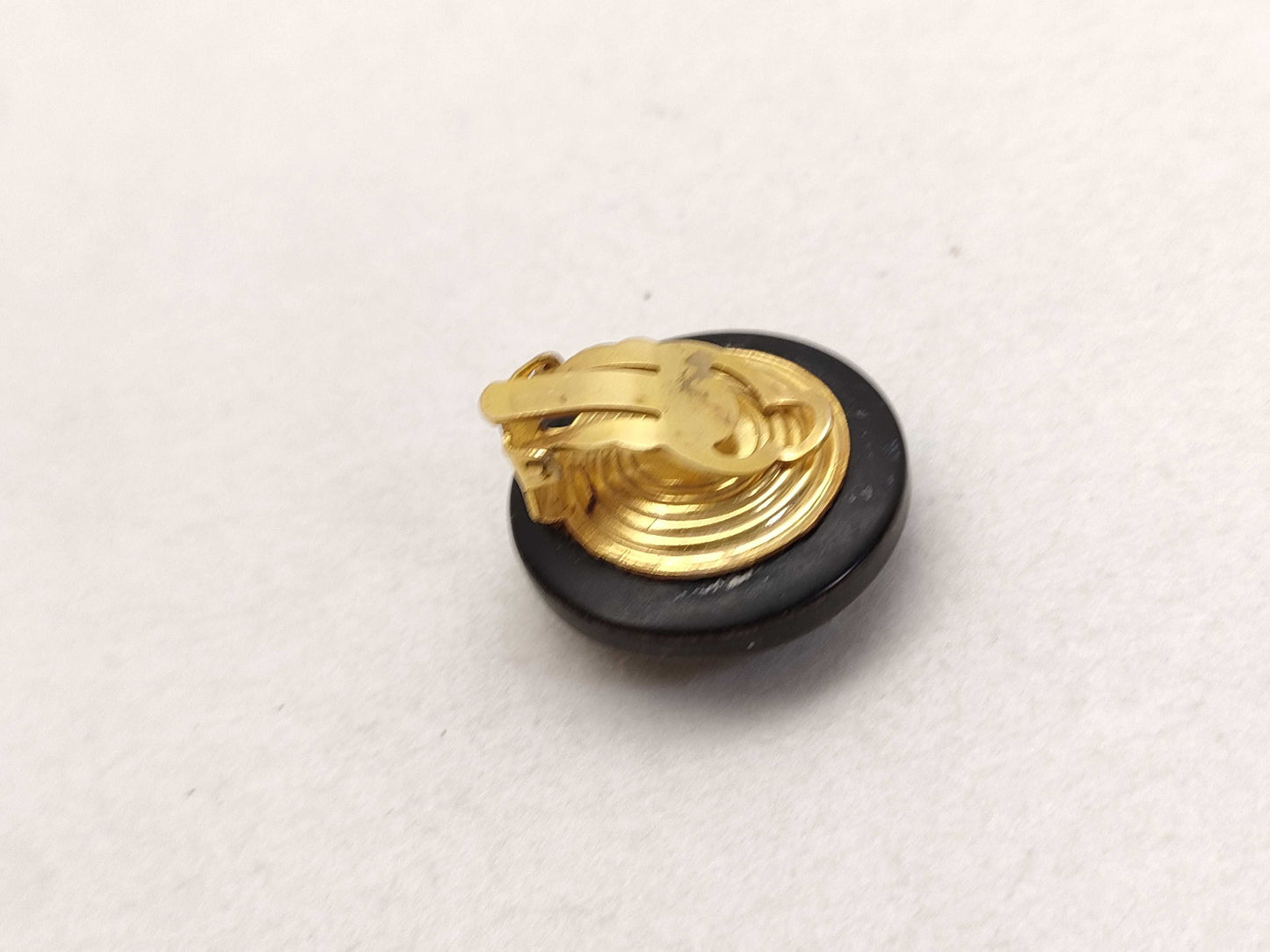 HERMES Horn Round Earrings