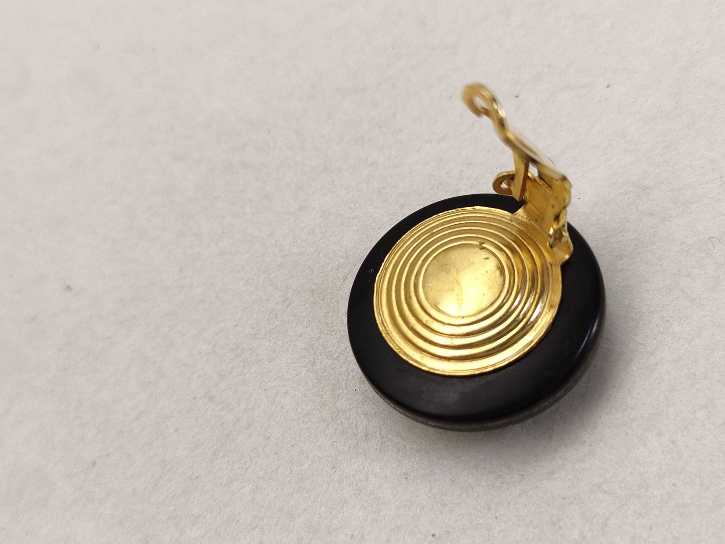 HERMES Horn Round Earrings