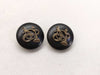 HERMES Horn Round Earrings