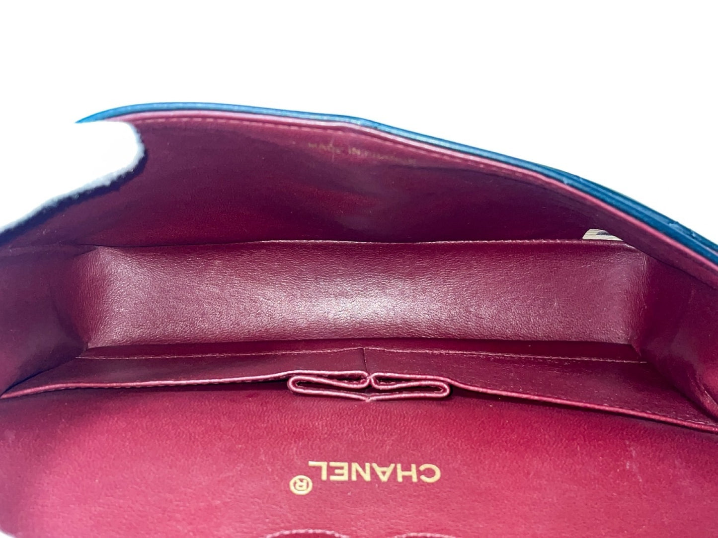 CHANEL Double Flap Matelasse Black Lambskin Shoulder Bag with Seal