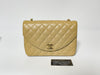 CHANEL Half Moon Matelasse Lambskin Beige Shoulder Bag with Seal
