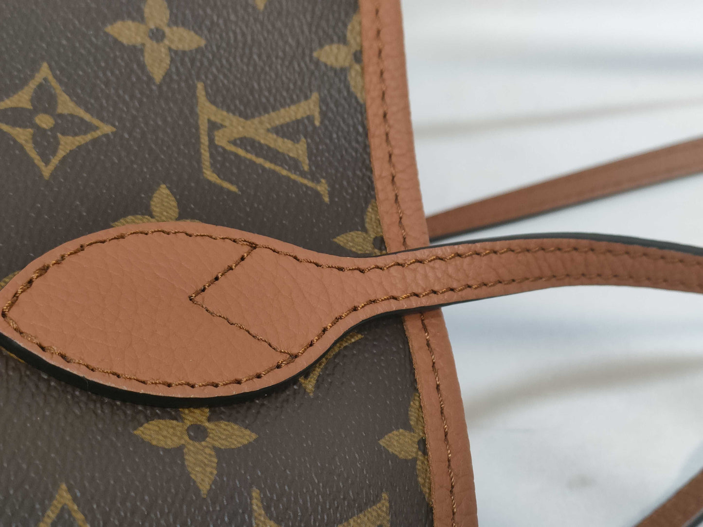 LOUIS VUITTON M12061 Monogram Reusable Neverfull Inside-Out MM Tote Bag with RFID Pouch