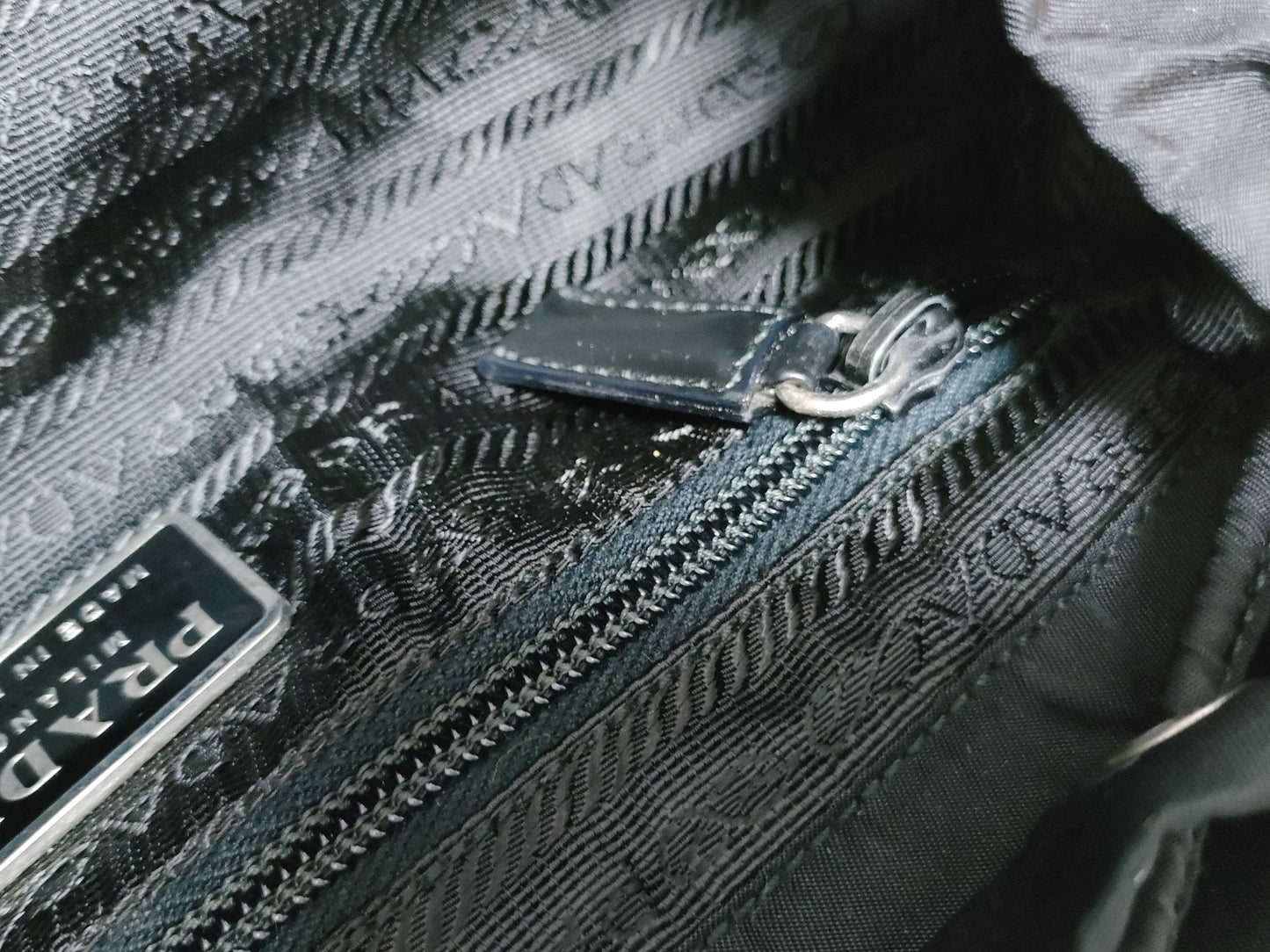 PRADA Nylon PRADA Nylon Triangle Plate Logo Backpack
