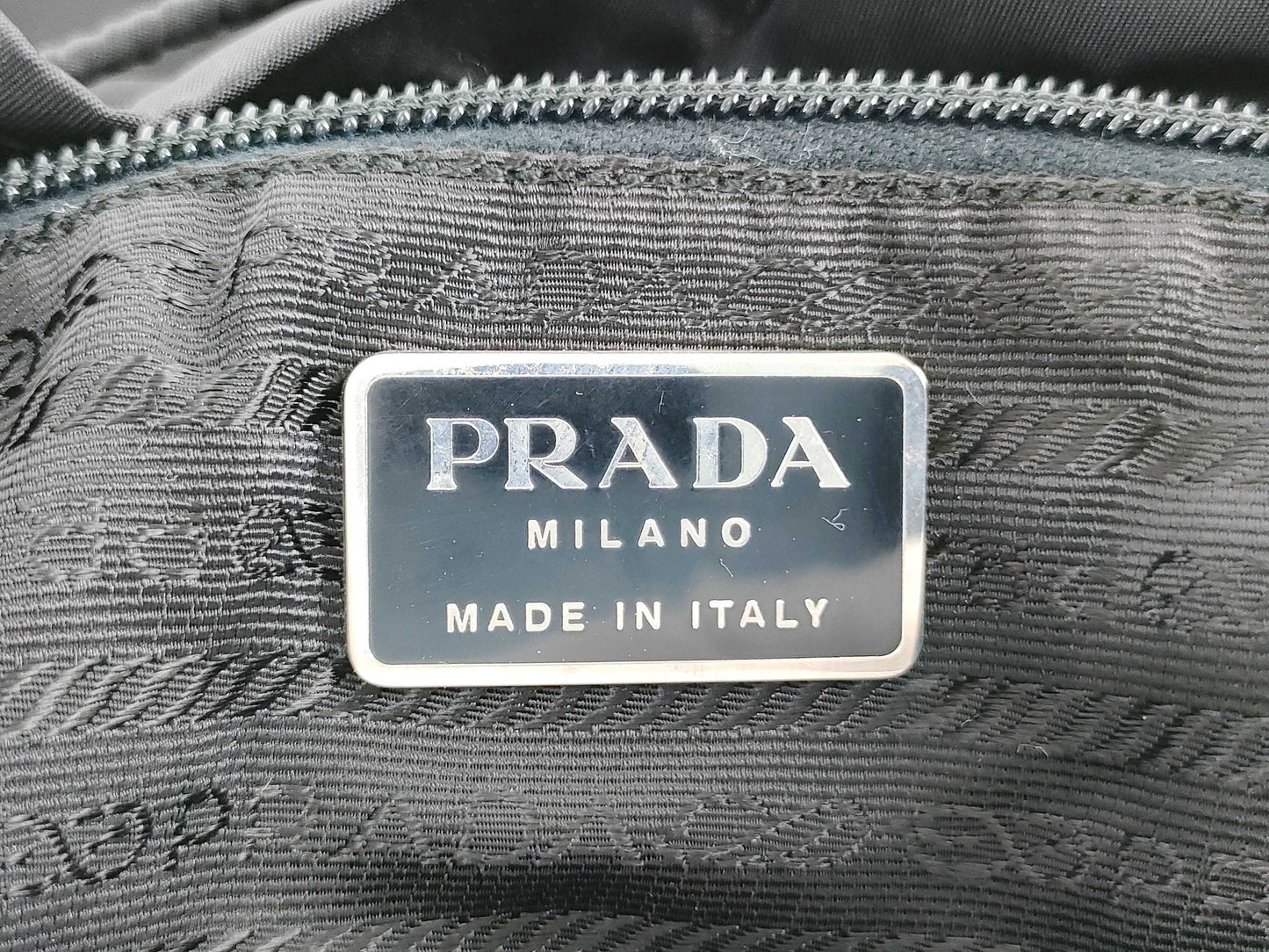 PRADA Nylon PRADA Nylon Triangle Plate Logo Backpack