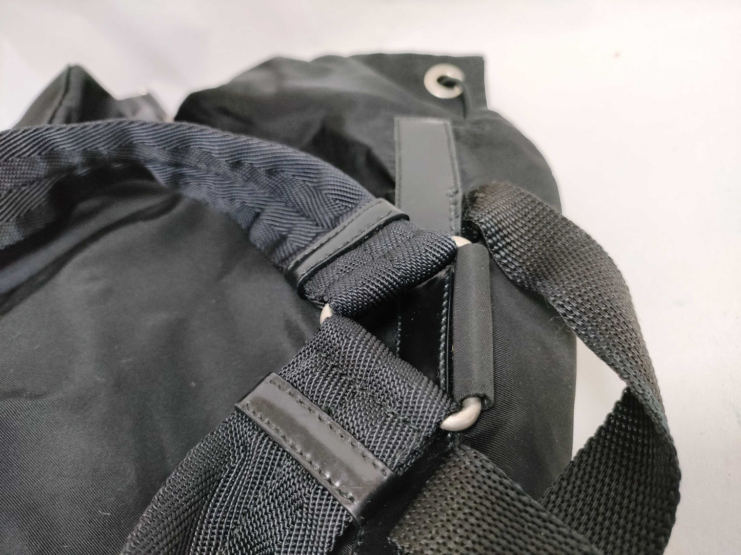 PRADA Nylon PRADA Nylon Triangle Plate Logo Backpack
