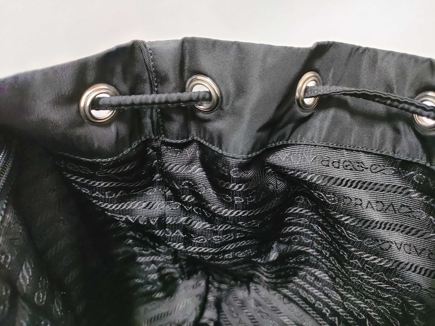 PRADA Nylon PRADA Nylon Triangle Plate Logo Backpack