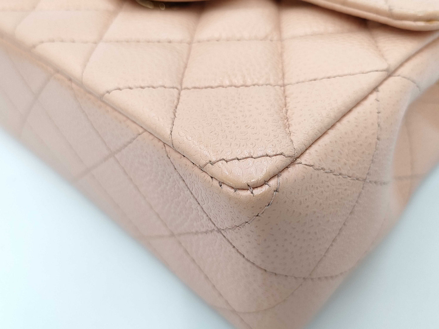CHANEL CHANEL Mini Matelasse Caviar Skin Pink with Seal No. 8 Shoulder Bag