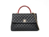 CHANEL Coco Handle 33 M Caviar and Python 2-Way Handbag Black with Gold Hardware 26201895 26 Series Handbag