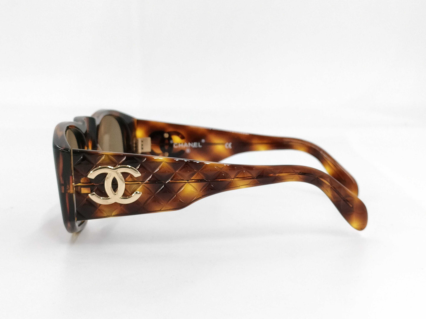 CHANEL Chanel Sunglasses Coco Mark Matelasse Tortoiseshell Pattern Sunglasses/Eyeglasses