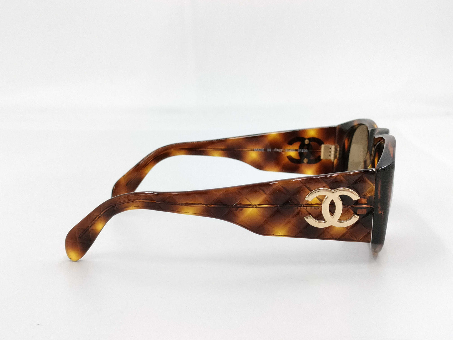 CHANEL Chanel Sunglasses Coco Mark Matelasse Tortoiseshell Pattern Sunglasses/Eyeglasses