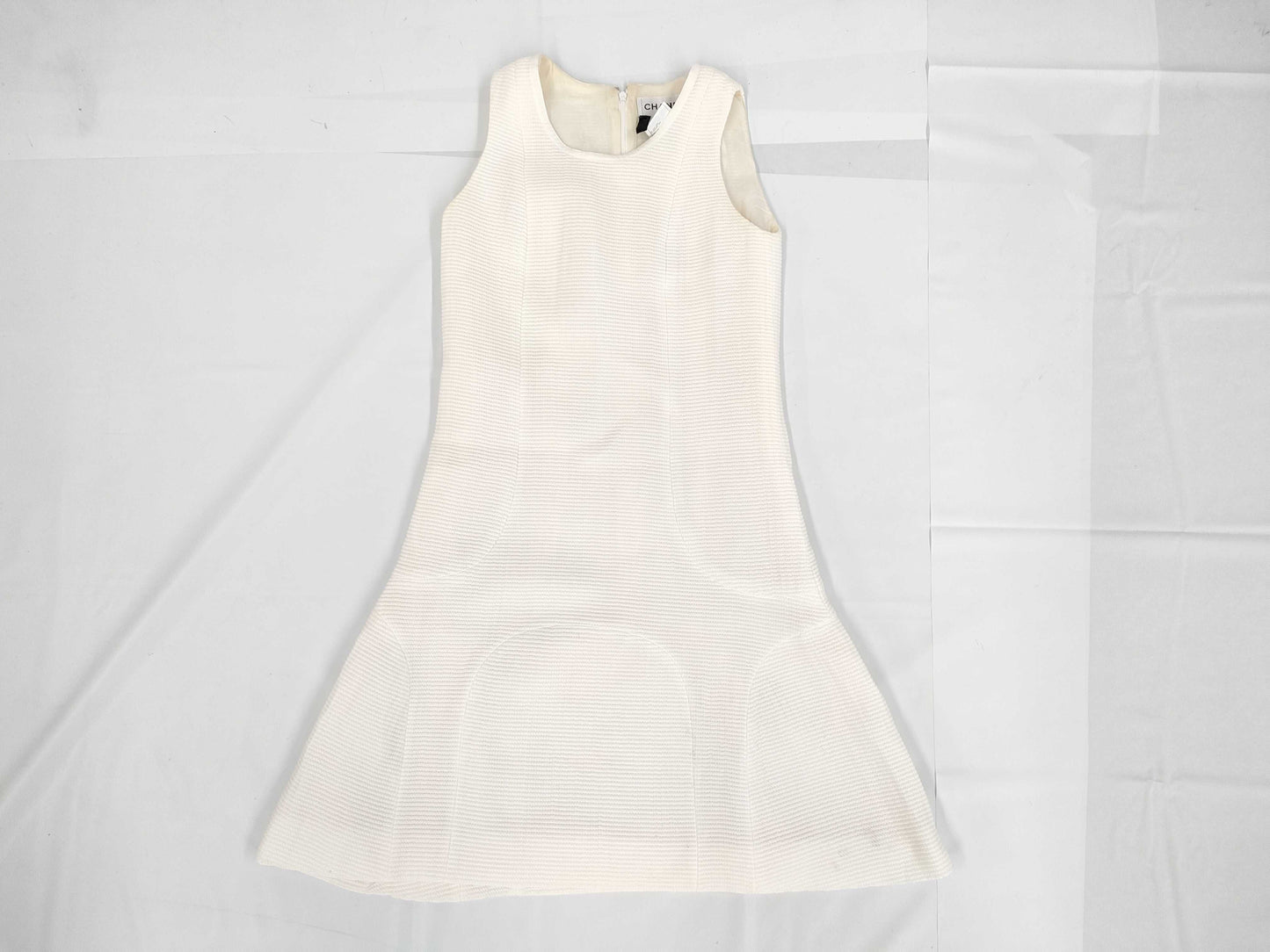 CHANEL CHANEL Waffle Dress P43547V31615 #36 White Dress