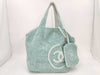 CHANEL Beach Bag Tote with Pouch, Terry Fabric, Coco Mark Tote Bag