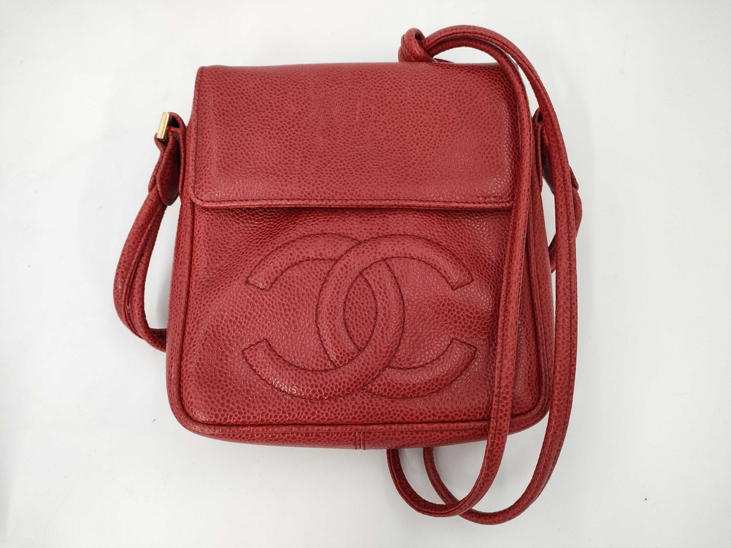 CHANEL Chanel Coco Mark Lambskin Boston bag Black Silver Metal Fittings Shoulder bag