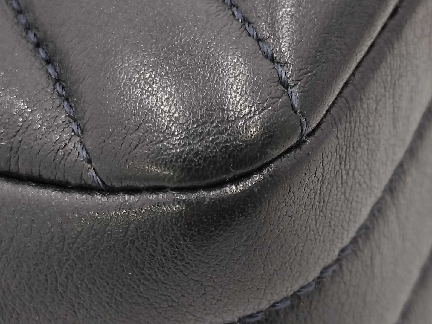 CHANEL V-Stitch Single Flap Double Chain Shoulder Bag with No. 28 Seal