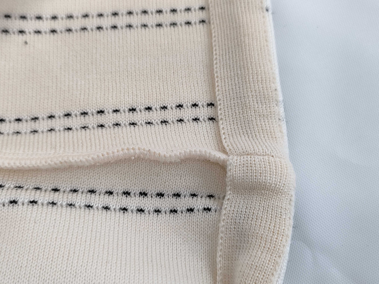 LOUIS VUITTON Striped Skirt, Ivory, XS