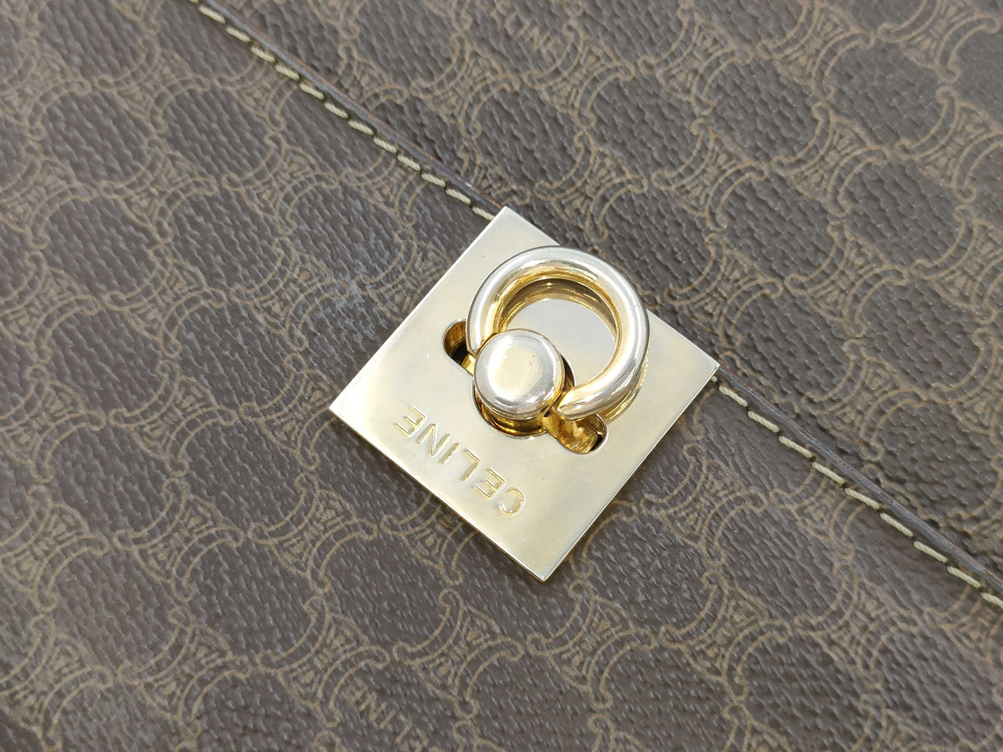 CELINE Macadam 2-Way Handbag/Shoulder Bag