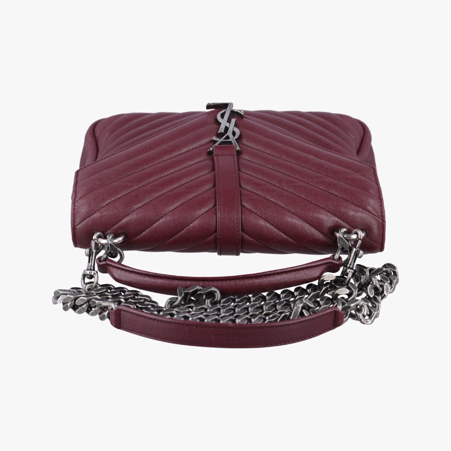 Yves Saint Laurent College Wine Red Leather Shoulder Bag 428056DMR428056.0916