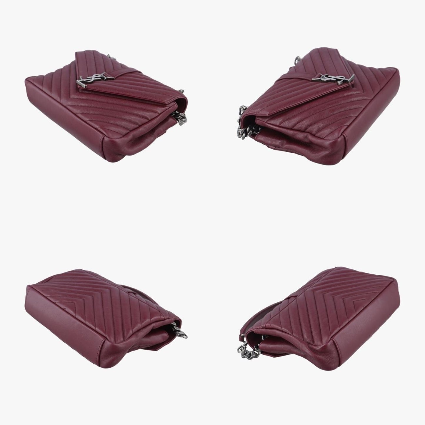 Yves Saint Laurent College Wine Red Leather Shoulder Bag 428056DMR428056.0916