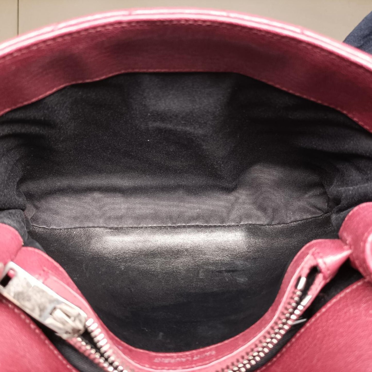 Yves Saint Laurent College Wine Red Leather Shoulder Bag 428056DMR428056.0916