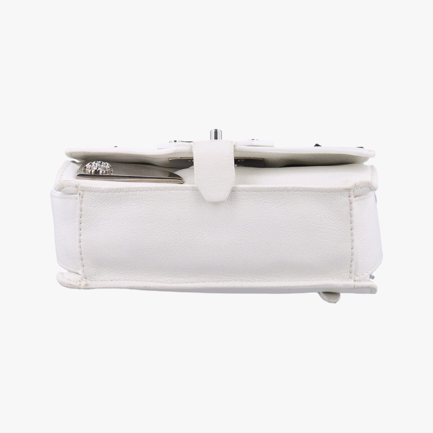 VERSACE Star Print White Leather CLG 938 470 397 187 Shoulder Bag