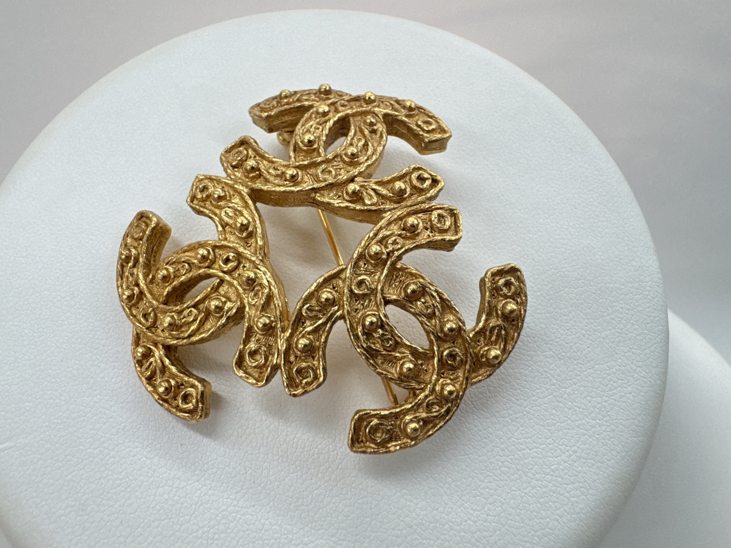 CHANEL Triple Coco Mark Brooch 94A with Comments