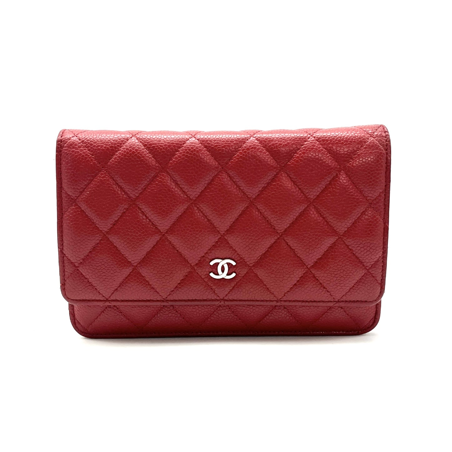 CHANEL CHANEL Matelasse Coco Mark Caviar Skin Chain Wallet Shoulder Bag