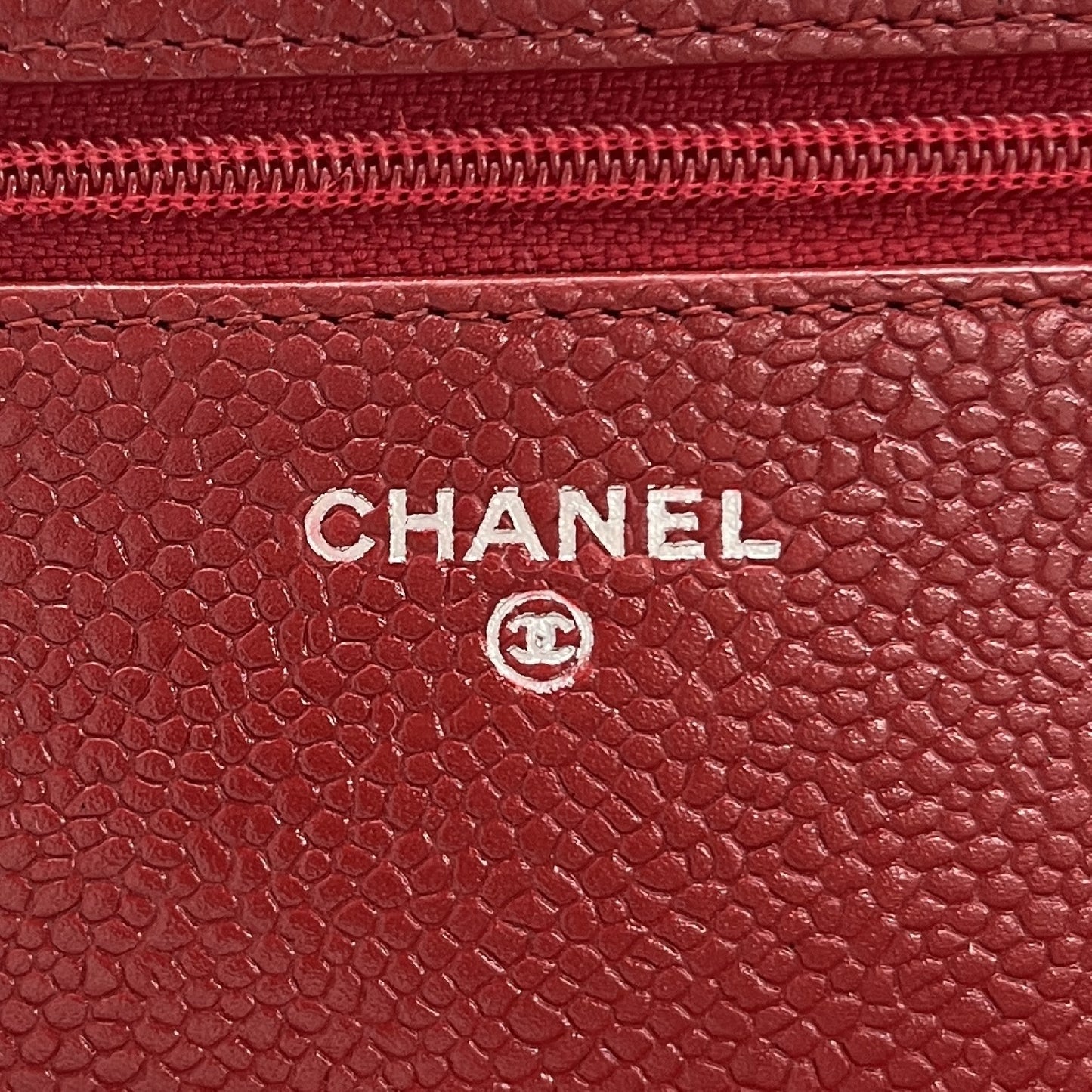 CHANEL CHANEL Matelasse Coco Mark Caviar Skin Chain Wallet Shoulder Bag