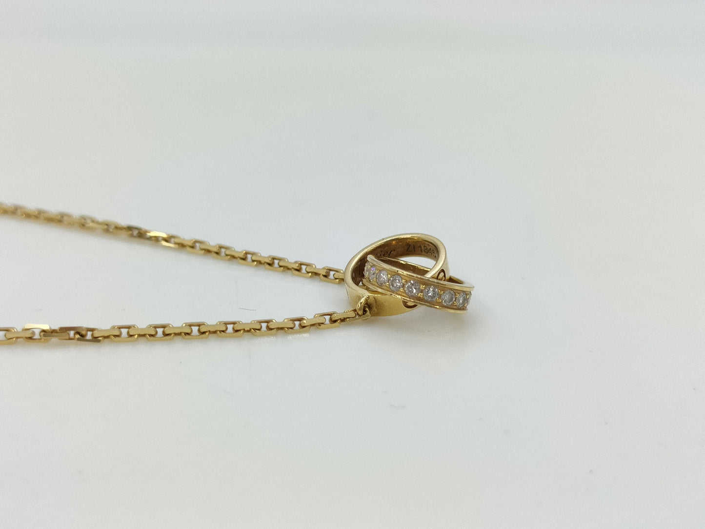 Cartier Baby Love Diamond Necklace in Yellow Gold and Au750, 6.7g