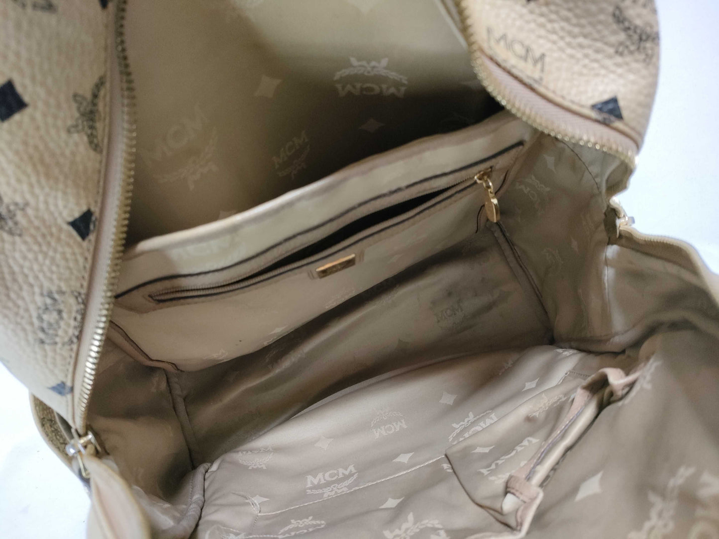 MCM MCM Backpack Logogram Studs Backpack