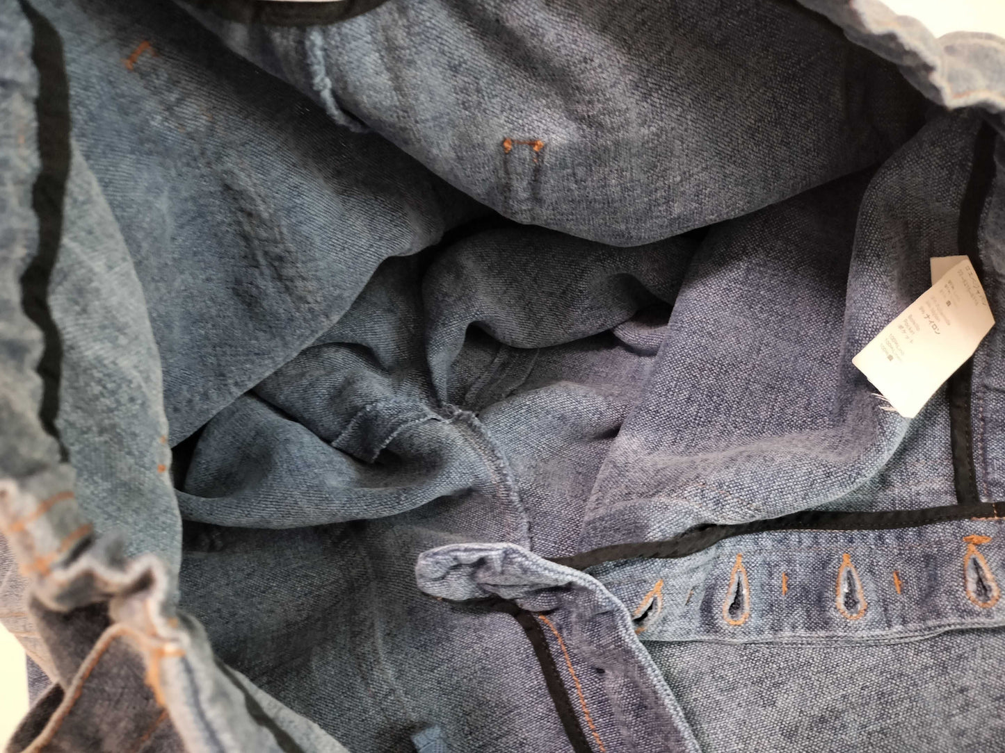 LOEWE LOEWE Linen Wide Denim Easy Pants Blue Pants