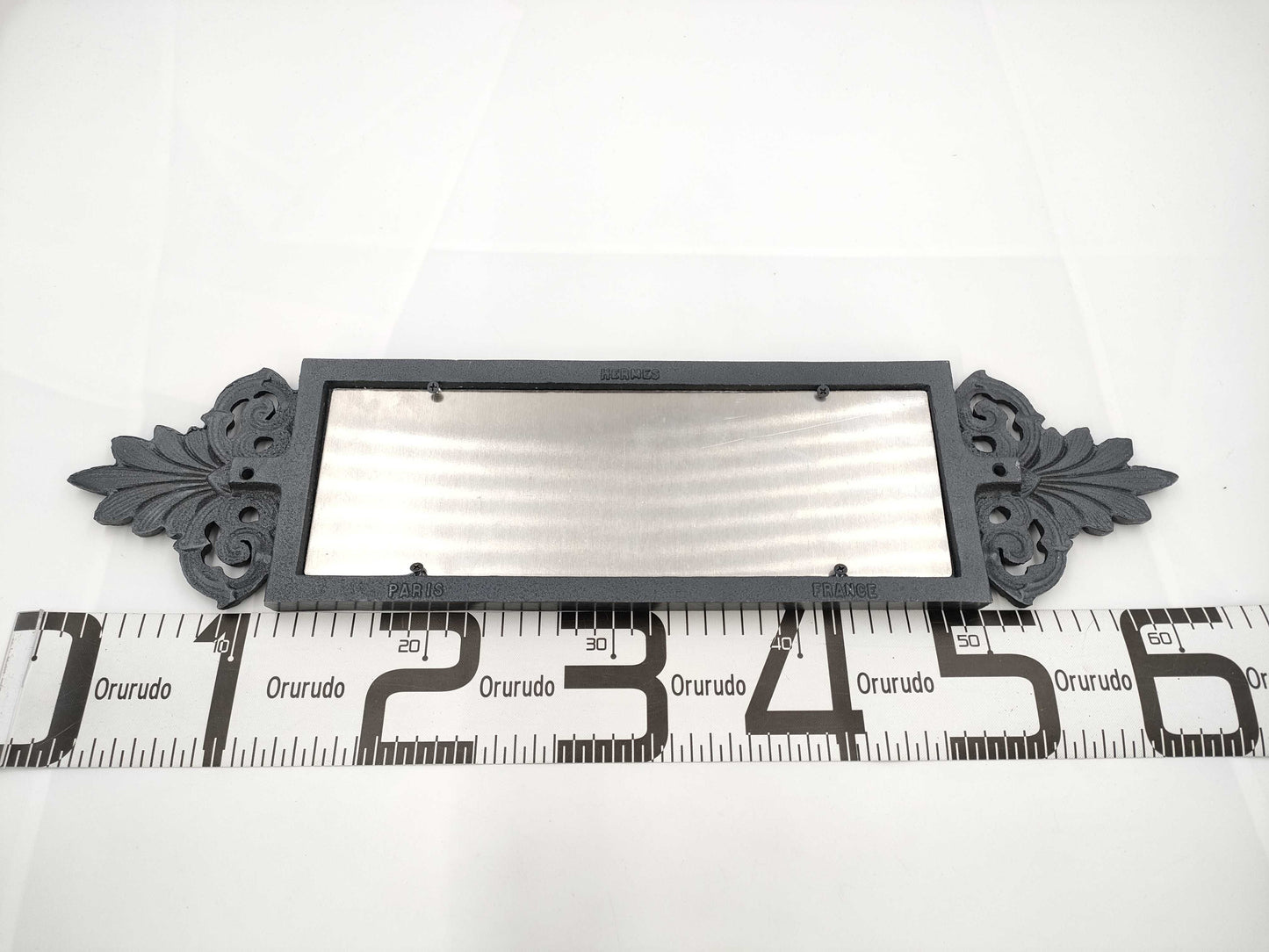 HERMES HERMES VIP Special Order Plate Nameplate Sign Metal Silver Other Ceramic