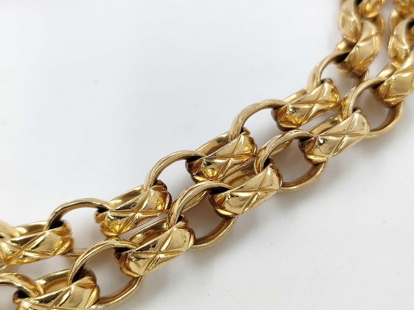 CHANEL Mademoiselle Chain Shoulder Bag Beige