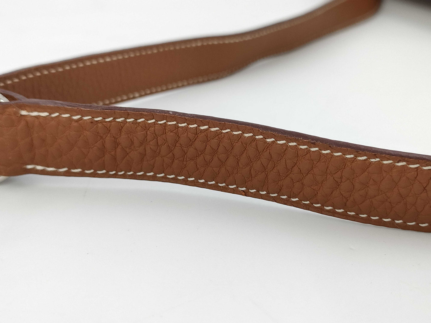 HERMES Dogon Waist Pouch with Silver Hardware, Brown Shoulder Bag