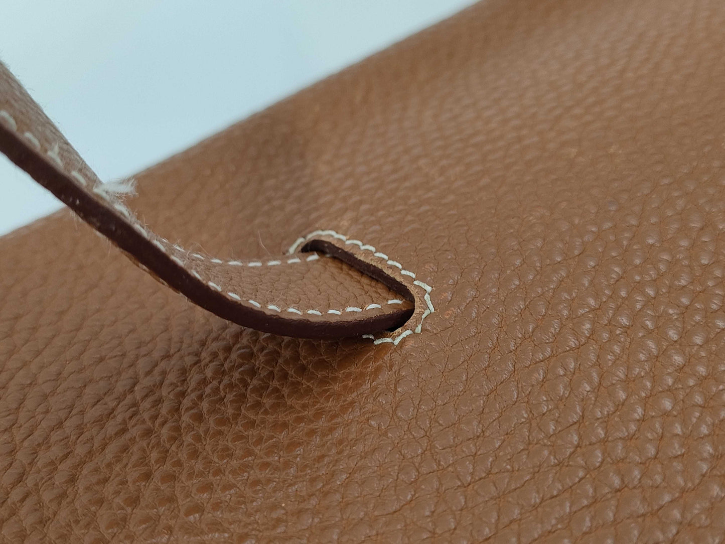 HERMES Dogon Waist Pouch with Silver Hardware, Brown Shoulder Bag