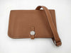 HERMES Dogon Waist Pouch with Silver Hardware, Brown Shoulder Bag