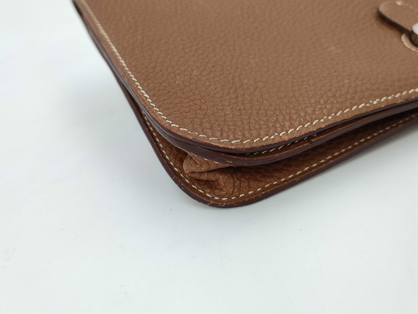 HERMES Dogon Waist Pouch with Silver Hardware, Brown Shoulder Bag