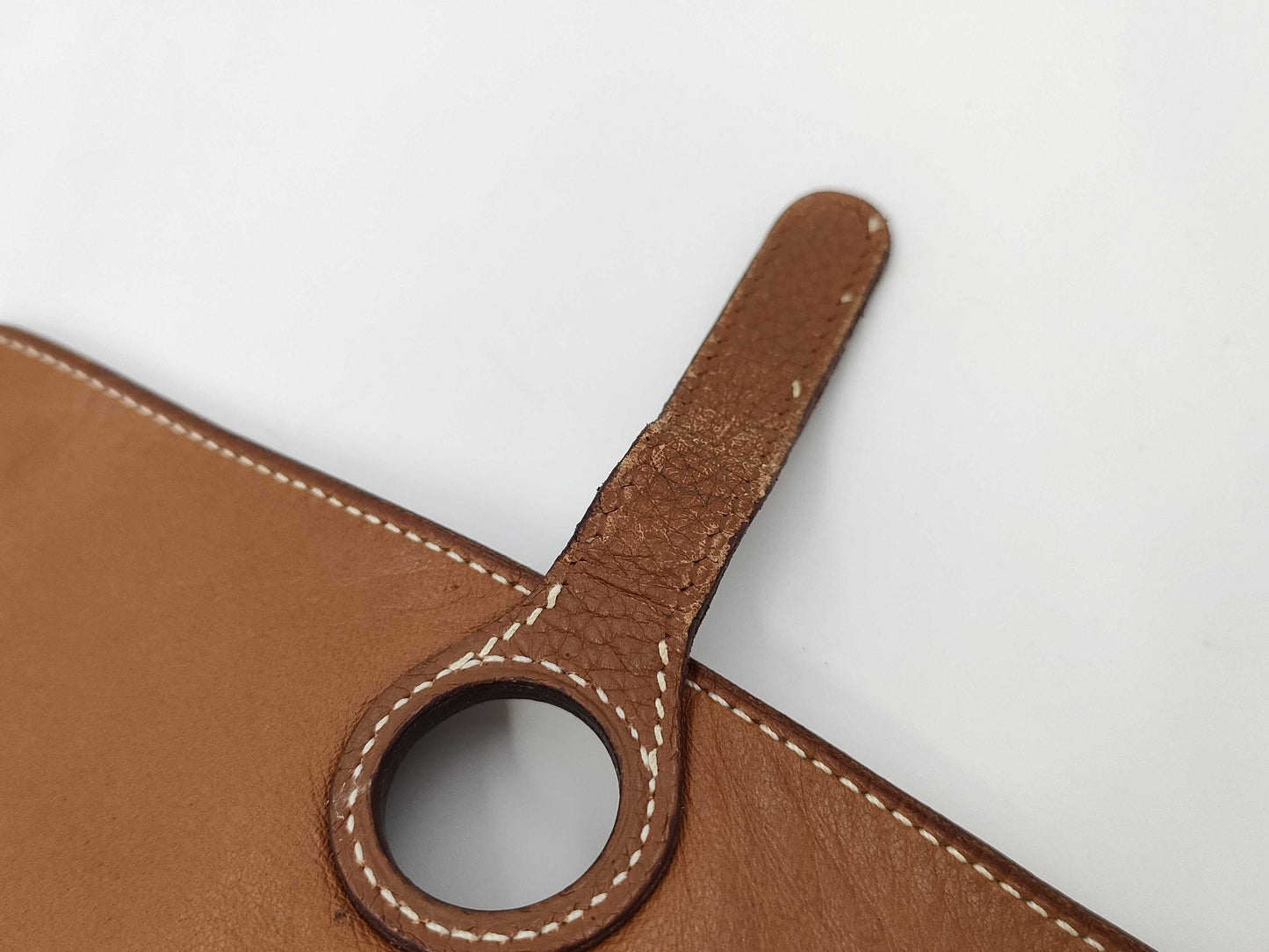 HERMES Dogon Waist Pouch with Silver Hardware, Brown Shoulder Bag
