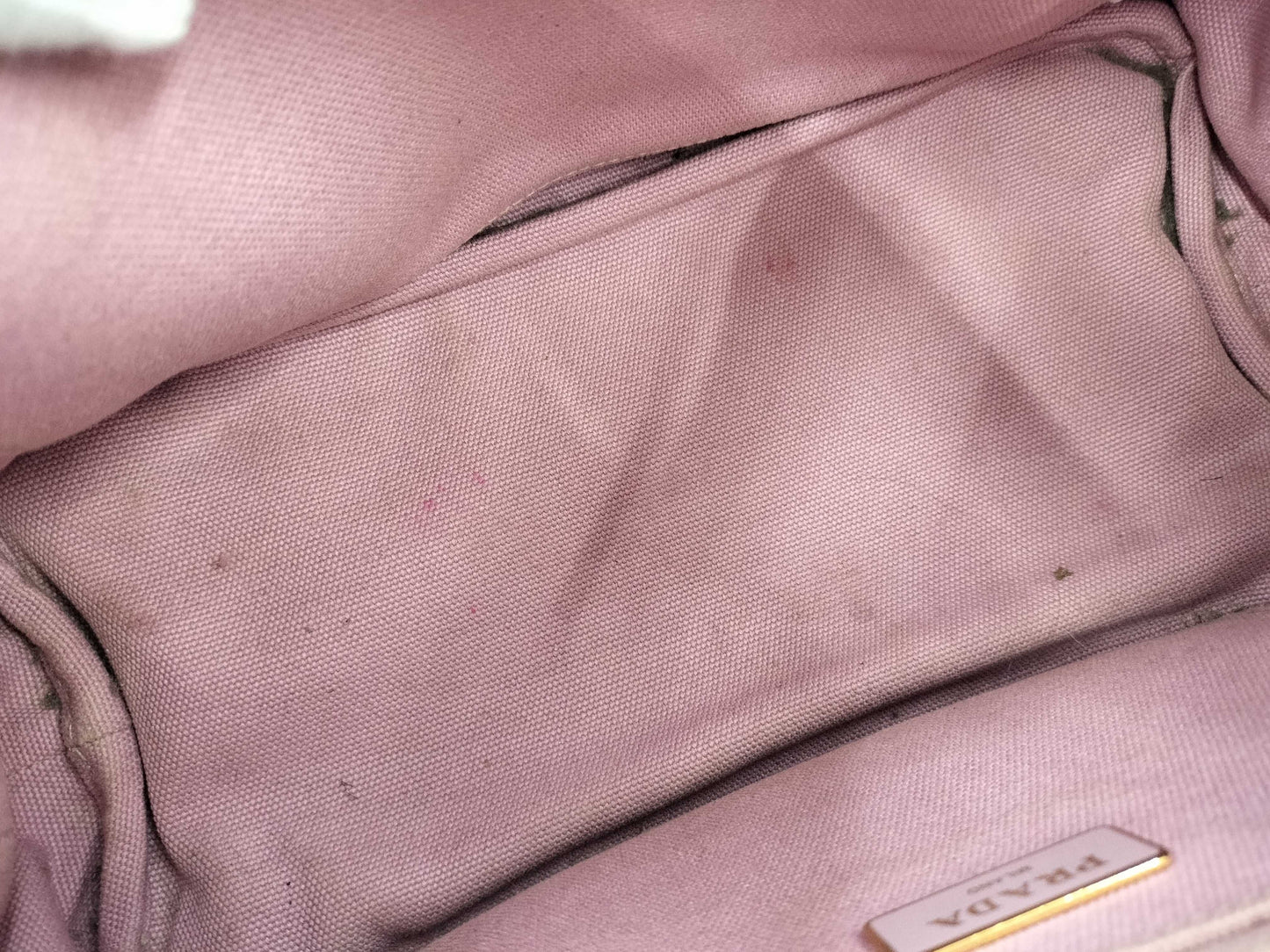 PRADA Canapa Mini 2-way Canvas Handbag in Pink